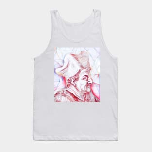 Lorenzo Valla Portrait | Lorenzo Valla Artwork | Line Art Tank Top